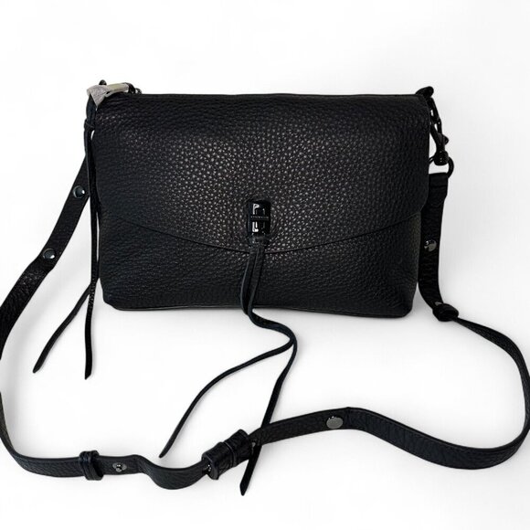 Rebecca Minkoff Darren Top Zip Shoulder Bag - Black NWT - Picture 1 of 16